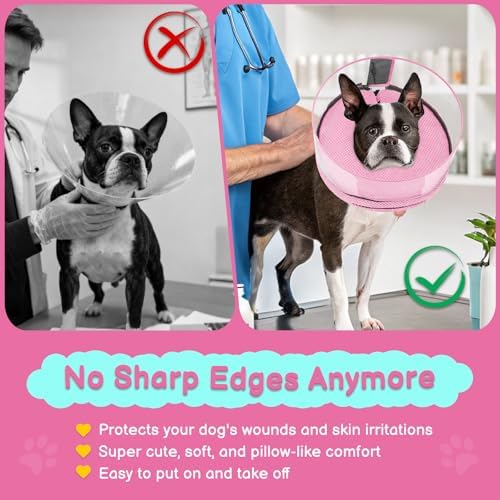 Inflatable Dog Cone with Clear Shield for Added Coverage