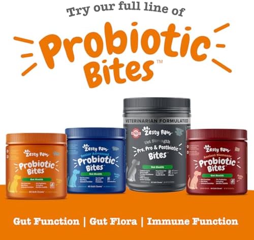 Zesty Paws Chew No Poo Bites for Dogs - Coprophagia Relief - Stool Eating Deterrent Soft Chews for Dogs - Gut, Periodontal & Immune System Support with Probiotics - Chicken - 90 Ct (Pack of 2)