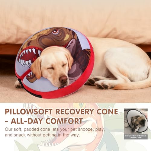 BEAUTYZOO Dog Cone Collar Alternative After Surgery,Pet Neck Donut E‑Collar