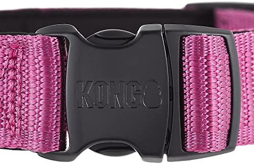KONG Max HD Ultra Durable Neoprene Padded Dog Collar (Large, Pink)