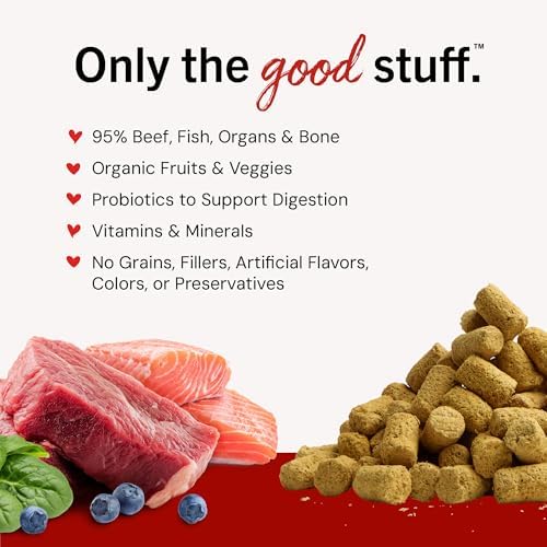 Stella & Chewy's Freeze Dried Raw Meal Mixers – Crafted for Puppies – Grain Free, Protein Rich Perfectly Puppy Beef & Salmon Recipe – 3.5 oz Bag
