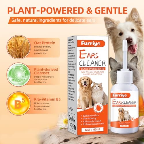 Dog & Cat Ear Cleaner Drops, Plant-Based Ear Wash, 2 fl oz