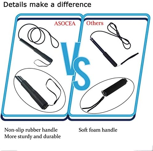 ASOCEA Dog Extendable Teaser Wand Pet Flirt Stick Pole Puppy Chasing Tail Interactive Toy for Small Medium Large Dogs Training Playing Exercise