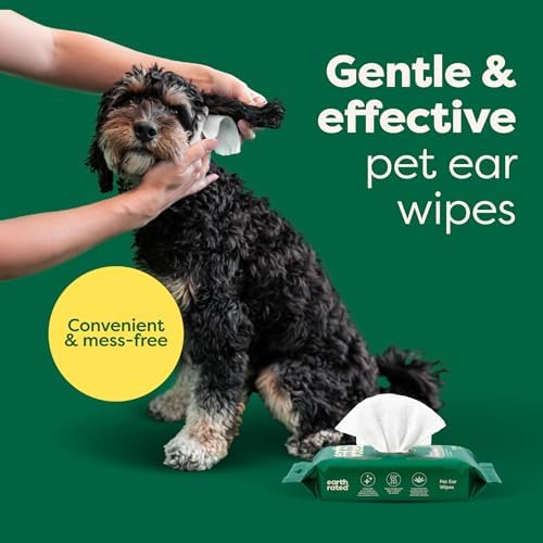 Earth Rated Ear Wipes & Grooming Wipes Bundle - Includes 60 Wild Oat-Scented Pet Ear Wipes and 100 Lavender-Scented Grooming Wipes.