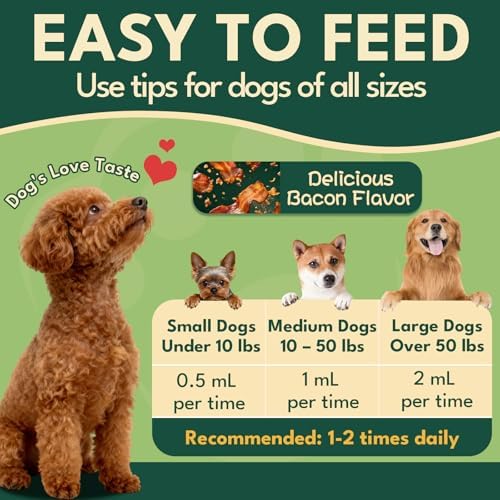 YOTANGO Liquid Collagen for Dogs, Dog Collagen Supplement, Bacon, 60ml