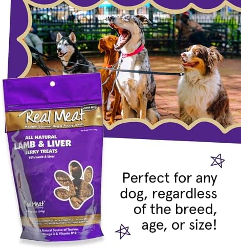 TRMC Real Meat Dog Treats - 12oz Bag of Bite-Sized Air-Dried Lamb & Liver Jerky for Dogs - Grain-Free Jerky Dog Treats Made up of 95% Free-Range, Grass Fed Lamb - All-Natural Dog Treats