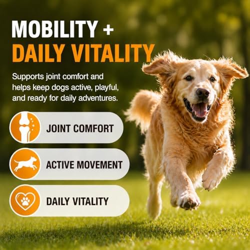 Krill Oil Omega 3 Supplement for Dogs, 90 Softgels