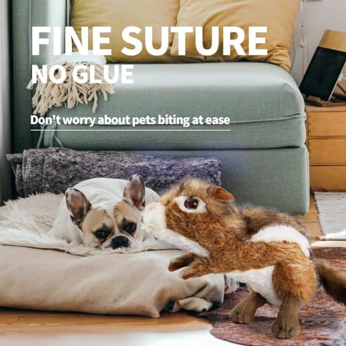 ALL FOR PAWS Dog Squeaky Toys Stuffed Animal Chipmunk Pet Plush Toys Squeak Chew Toy for Dogs Large