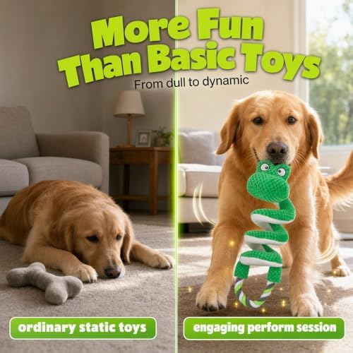 2 Pack Squeaky Dog Toys with Pull Rope Plush Tug Toys for Dogs, Colorful*I