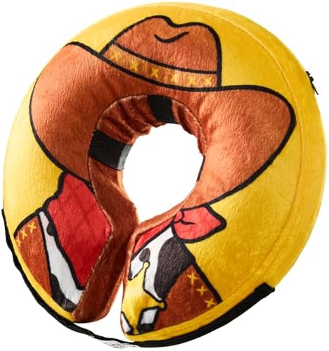 BENCMATE Inflatable Dog Cone Collar Alternative, Soft Dog Cone for Small Medium Large Dogs and Cats, Neck Recovery ECollar Donut Collar After Surgery (XLarge, Cowboy)