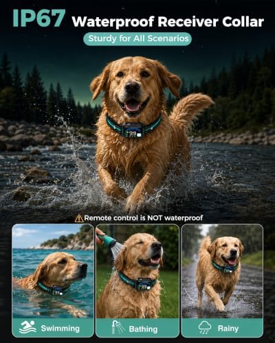 Sevy Buzzy 2-in-1 Dog Bark Collar & Dog Shock Collar with Remote, Smart Anti Bark Dog Training Collar, 3300FT Dog E Collar with 4 Training Modes, LED Light, IP67 Waterproof for Small Medium Large Dogs