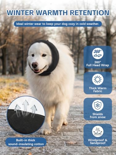 Dog Ear Cover, Dog Ear Muffs Noise Protection, L Gray