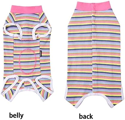 2 Packs Pet Dog Recovery Onesie Suit for Dogs Cats After Surgery,Dog Abdominal Wounds Bandages Cone E-Collar Alternative. (Navy, S)