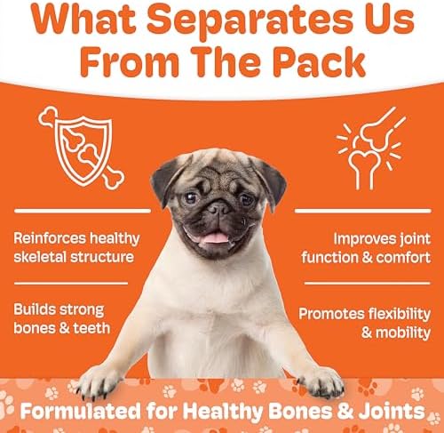 Boneo Canine Maintenance Formula- Lactoferrin-Based Bone and Joint Supplement for Dogs- 90 Ct Chewable Tablets, Liver and Sausage Flavor