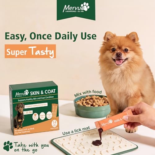 Mervue Skin and Coat Supplement for Dogs in Gel (28 Day Supply)