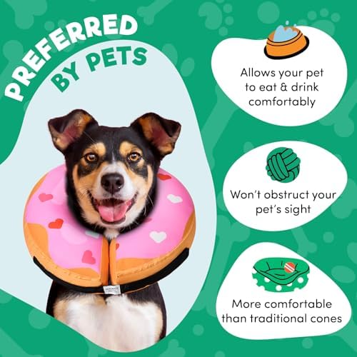 BENCMATE Inflatable Dog Cone Collar Alternative After Surgery Medium