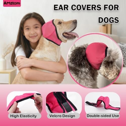 Dog Ear Covers for Grooming,Dog Ear Muffs for Bathing & Blow Drying