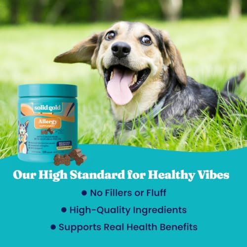 Solid Gold Dog Allergy Chews for Itchy Skin & Immune Support, 120ct