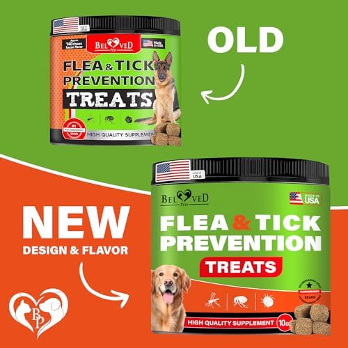 Flea and Tick Prevention Chewable Pills for Dogs - Revolution Oral Flea Treatment for Pets - Pest Control & Natural Defense - Chewables Small Tablets Made in USA (Chicken)