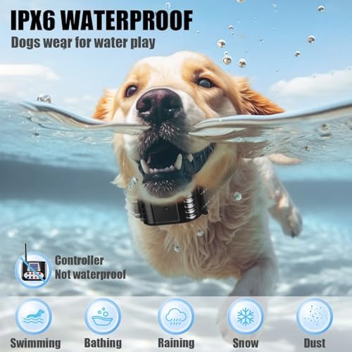 Wireless Dog Fence, 2026 Electric Dog Fence with Remote, Waterproof Training Collar Receiver, Vibration & Shock, Covers up to 856-Acre Pet Dog Fence Boundary Containment System,for2dogs
