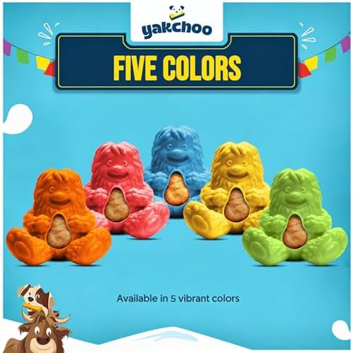 Treatoy for Dogs BPA Free Interactive Chew Toy with Natural Himalayan Cheese Treat Durable, Gentle on Gums, Fun Training & Dental Toy Includes 5 Yak Cheese Nuggets (Yellow)