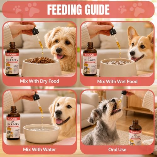 3X Premium Collagen Liquid for Dogs & Cats Supplement for Joint & Skin