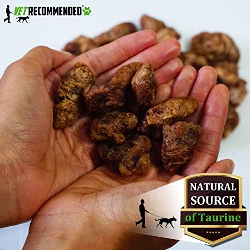 Vet Recommended Premium Whole Chicken Hearts for Dogs and Cats (5oz Bag), Freeze Dried Natural Dog Treats - Perfect Organ Meat for Pets, Human Grade, Natural Source of Taurine, USA Made. (Pack of 3)