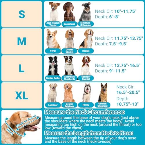 Transparent Dog Cone Recovery Collar, Adjustable Length