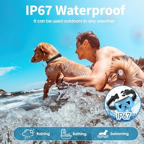 Smart No-Bark Collar for Medium Dog with Adjustable Sensitivity Levels | Upgraded Bark Recognition Chip, Humane Progressive Beep & Vibration Control, Rechargeable IP67 Waterproof for All Day Use