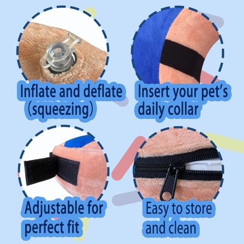 Soft Inflatable Cone Recovery Collar for Dogs and Cats After Surgery