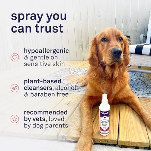 Petpost | Waterless Argan Oil Dog Shampoo Spray. Rinse-Free Cleaner & Deodorizer with Aloe & Safflower Oil. Moisturizes Skin & Softens Coat. 8 oz