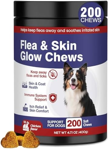 Dog Flea and Tick Support Chewable 200 Chews Natural Soft Chew