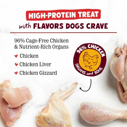 Stella & Chewy's Freeze-Dried Raw Wild Weenies Dog Treats - High-Protein Training Treats for Dogs & Puppies - All-Natural Chicken Recipe with 97% Meat & Organs - USA Made - 11.5 oz Bag