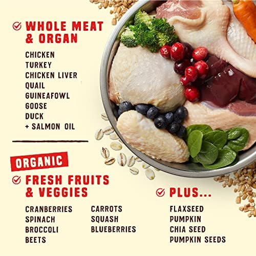 Stella & Chewy's Wild Red Dry Dog Food Raw Blend High Protein Wholesome Grains Prairie Recipe, 3.5 lb. Bag (Pack of 2)