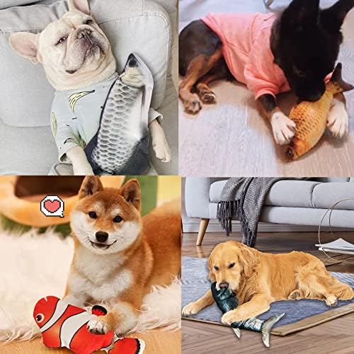 Flopping Fish Electric Dog Toy,Realistic Interac tive for Small Medium Dogs