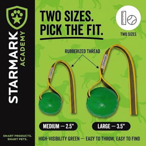 Starmark GripCord Chew Ball on Loop Md/Lg Dogs 3.25-in