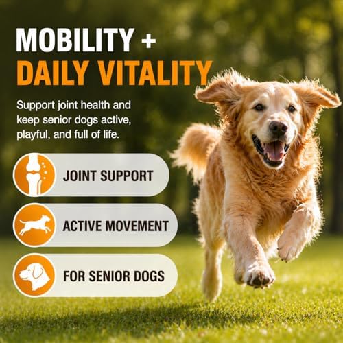Krill Oil Omega 3 Supplement for Dogs, 180 Softgels