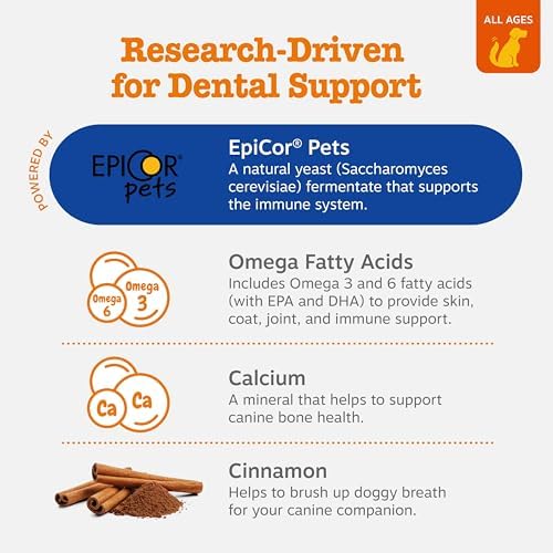 Zesty Paws Functional Dental Bones for Small Dogs - Plaque & Tartar Control - Supports Gut, Skin, Coat, Hip, Joint & Immunity