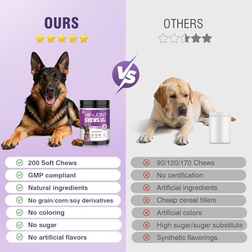 Joint Supplement for Dogs 200 ct, Glucosamine Chondroitin MSM for All Dogs