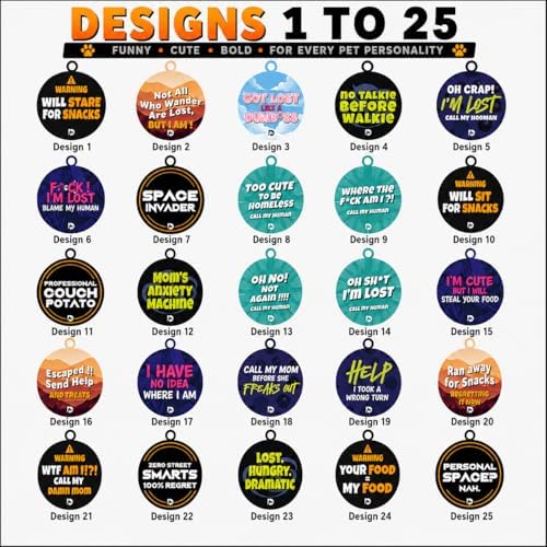 DDMK Smart Pet Tag Set | Includes 3 Tags | QR Code for Instant Alerts | Custom Pet Profiles | Durable & Waterproof | No Subscriptions or Fees |14-OH SHXT I AM Lost
