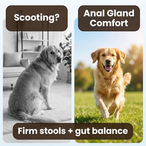 Anal Gland Supplement for Dogs, 90 Chicken Soft Chews with Fiber