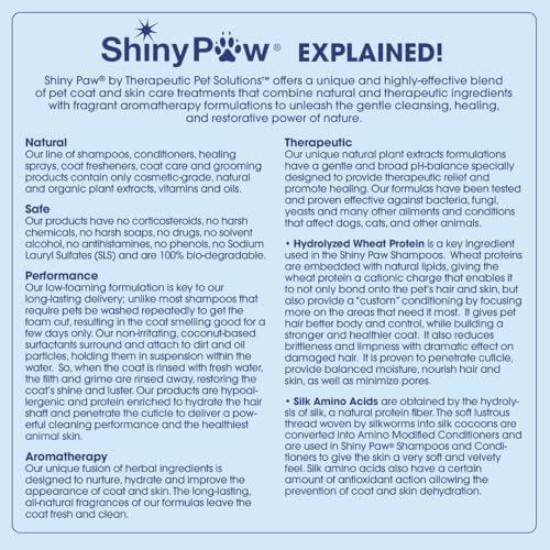 Dog Ear Cleaner Solution for Dogs & Cats 16 oz by Shiny Paw | Wintergreen, Camphor & Aloe – Gentle Ear Flush for Pets Health | Dog Ear Wash | Made in the USA
