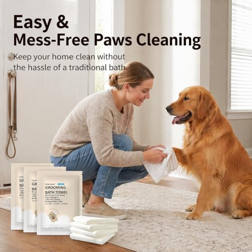 Toner Depot XL Pet Grooming Bath Wipes, Huge Rinse-Free Towels for Cleaning and Deodorizing Plant-Based Hypoallergenic Wipes for Dogs and Cats, 3 Pack (XXL 24x48)