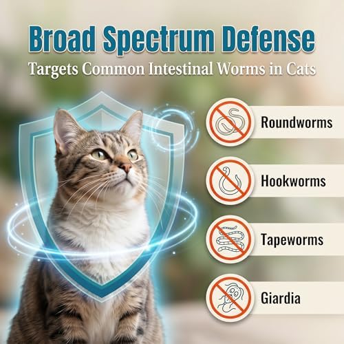 (praziquantel/pyrantel pamoate) Broad Spectrum Dewormer for Cat & Kitten, Tapeworms, Roundworms & Hookworms, 100g