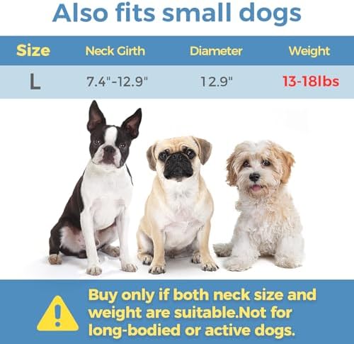 ComSaf Soft Cat Cone Collar Size L, Recovery Collar for Cats and Small Dogs