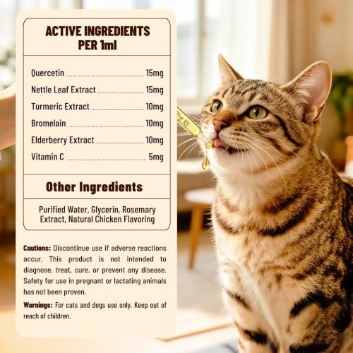 Allergy Relief & Immune Support Drops for Dogs & Cats, 60 ml