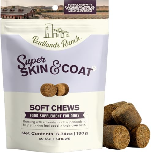 Badlands Ranch Super Skin & Coat Soft Chews for Dogs, 60 Chews