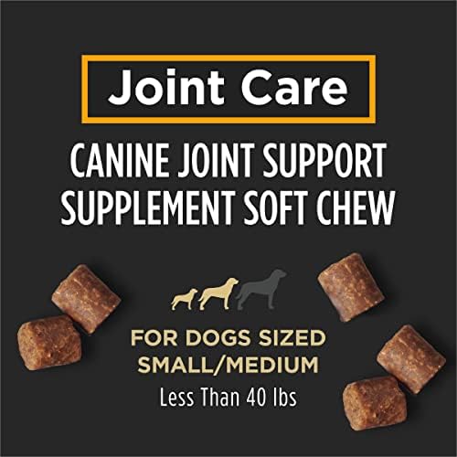 Purina Pro Plan Veterinary Supplements for Joint Mobility, Cartilage Support and Healthy Skin and Coat, Joint Care Soft Chews for Small and Medium Breed Dogs, 30 Count (Pack of 2)