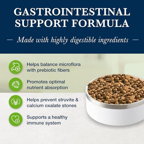 Blue Buffalo Natural Veterinary Diet GI Support Chicken Dry Dog Food, 6 lb