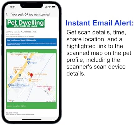 Pet Dwelling Premium NFC & QR Code Smart ID Tag for Dogs - Easy Scanning, Instant Profile Access, Real-Time Location Alerts(Gold Paw)